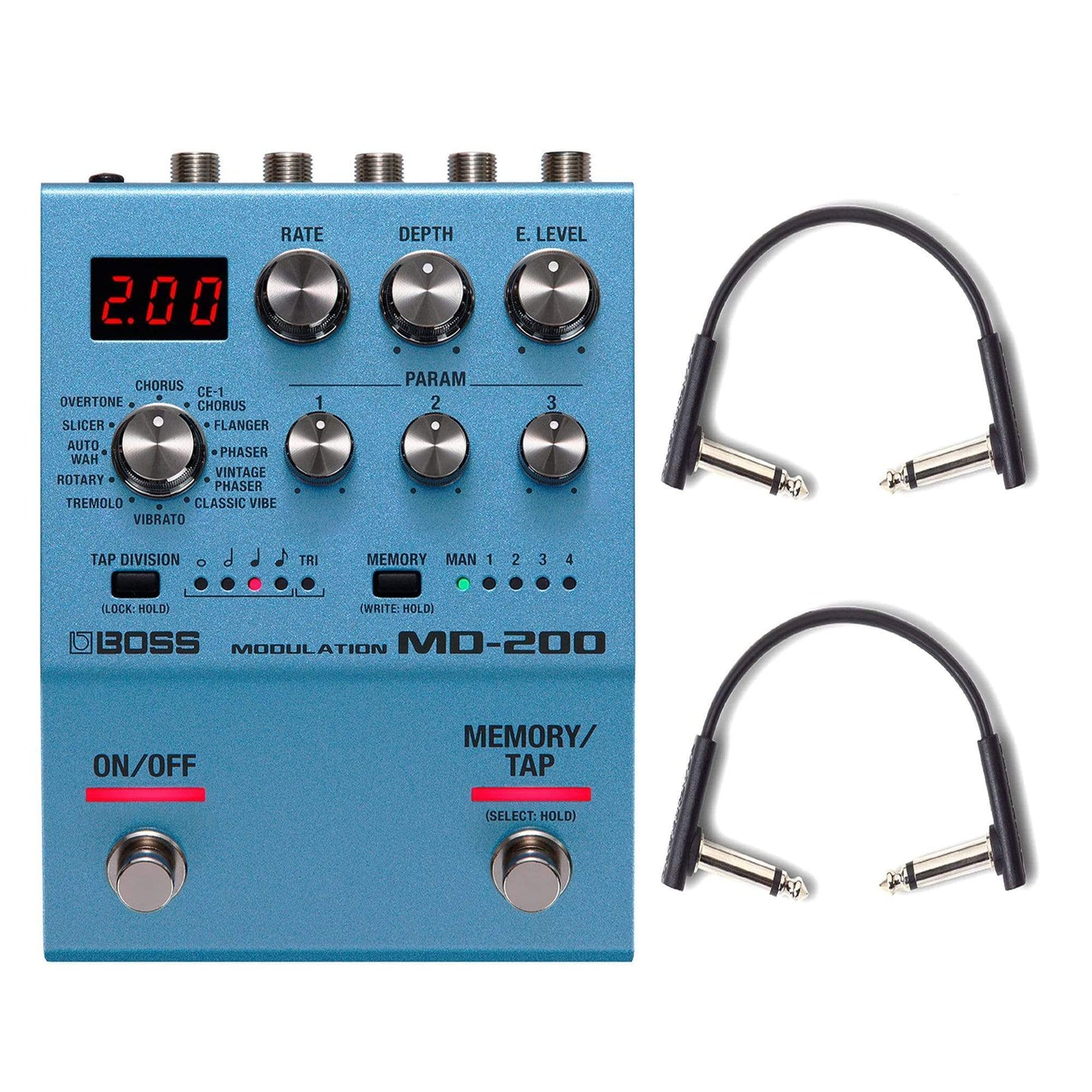 Boss MD-200 Modulation Multi-Effect w/RockBoard Flat Patch Cables Bundle Effects and Pedals / Multi-Effect Unit