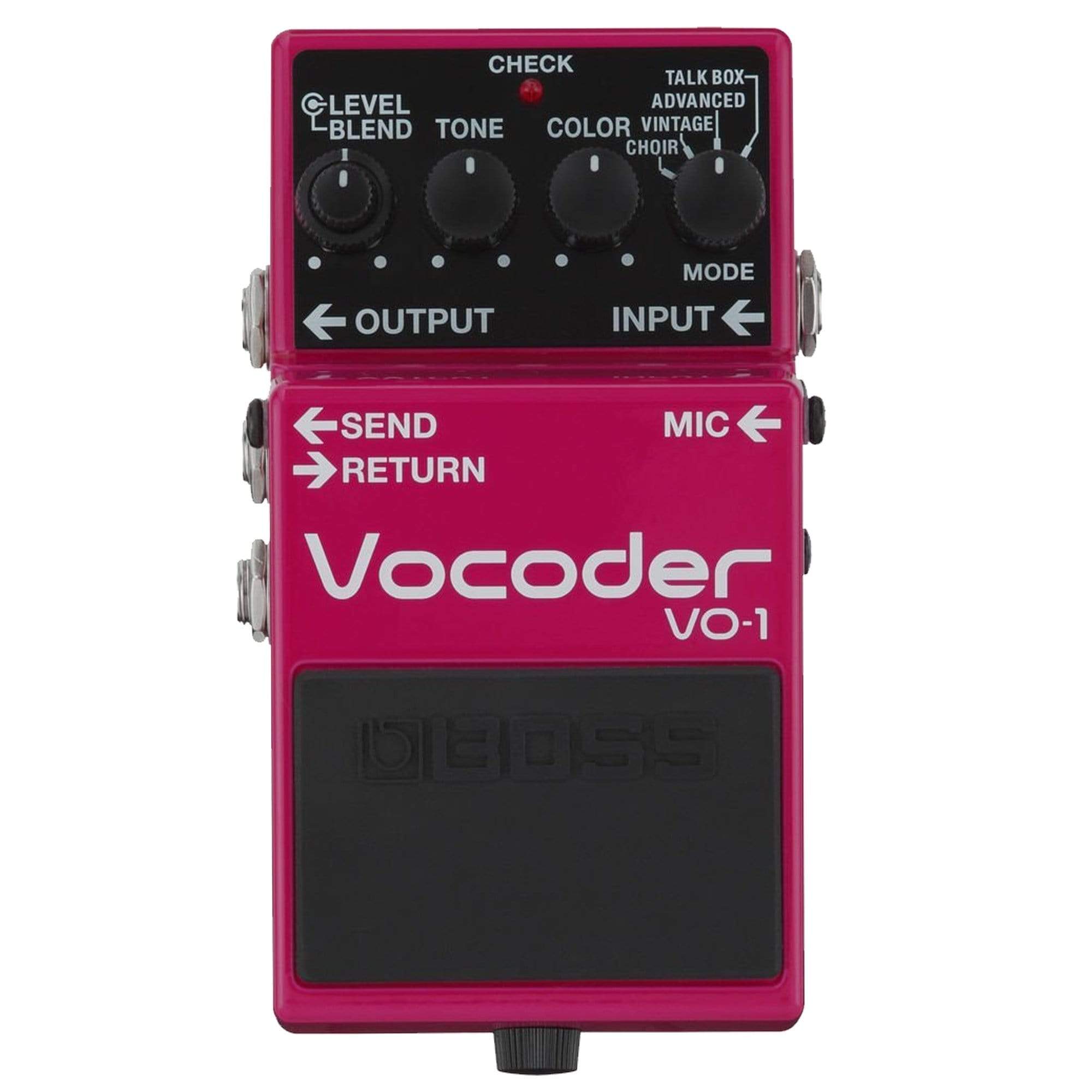 Boss VO-1 Vocoder Bundle w/ 2 Roland Black Series 6 inch Patch Cables Effects and Pedals / Noise Generators