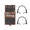 Boss OC-5 Octave Pedal w/(2) RockBoard Flat Patch Cables Bundle Effects and Pedals / Octave and Pitch