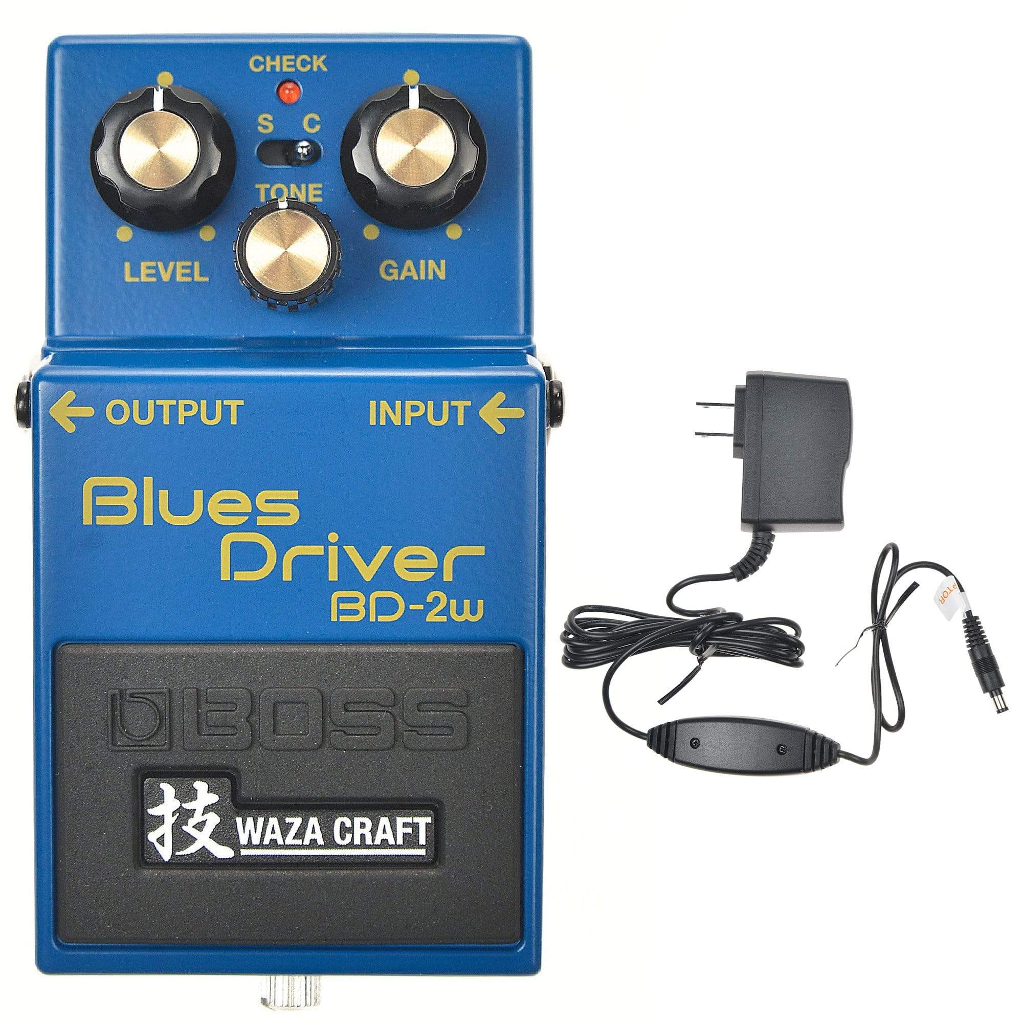 Boss BD-2W Blues Driver Waza Craft Analog Pedal Bundle w/ Boss PSA