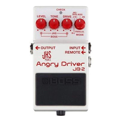 Boss JHS JB-2 Angry Driver Bundle w/ 2 Roland Black Series 6 inch Patch Cables Effects and Pedals / Overdrive and Boost