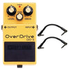Boss OD-3 Overdrive Bundle w/ 2 Roland Black Series 6 inch Patch Cables Effects and Pedals / Overdrive and Boost