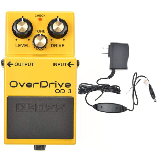 Boss OD-3 Overdrive Bundle w/ Boss PSA-120S2 Power Supply Effects and Pedals / Overdrive and Boost
