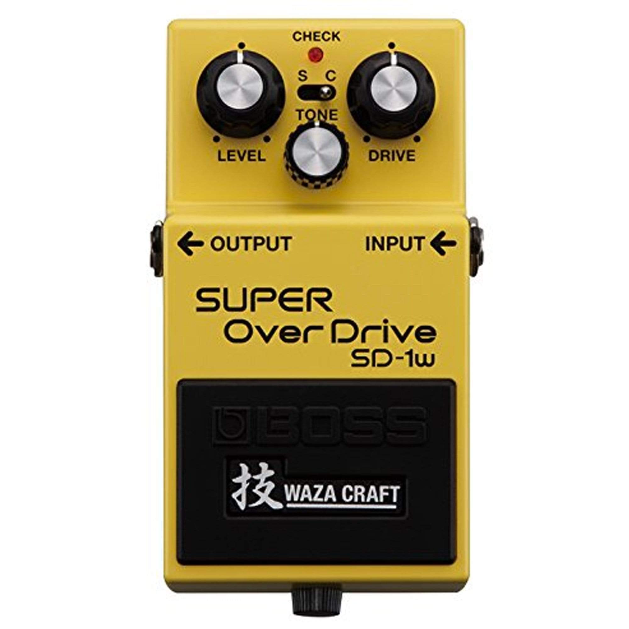 Boss SD-1W Super Overdrive Waza Craft Analog Pedal Bundle w/ Boss PSA-120S2 Power Supply Effects and Pedals / Overdrive and Boost