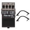 Boss RV-6 Digital Reverb Bundle w/ 2 Roland Black Series 6 inch Patch Cables Effects and Pedals / Reverb