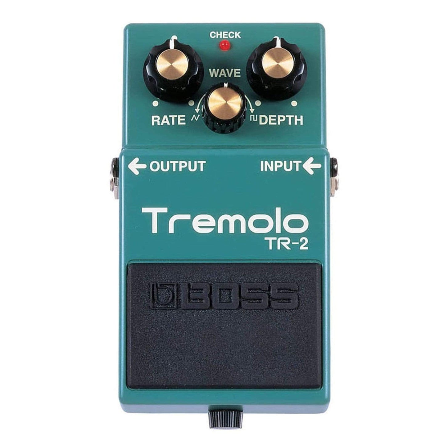 Boss TR-2 Tremolo Bundle w/ 2 Roland Black Series 6 inch Patch Cables Effects and Pedals / Tremolo and Vibrato