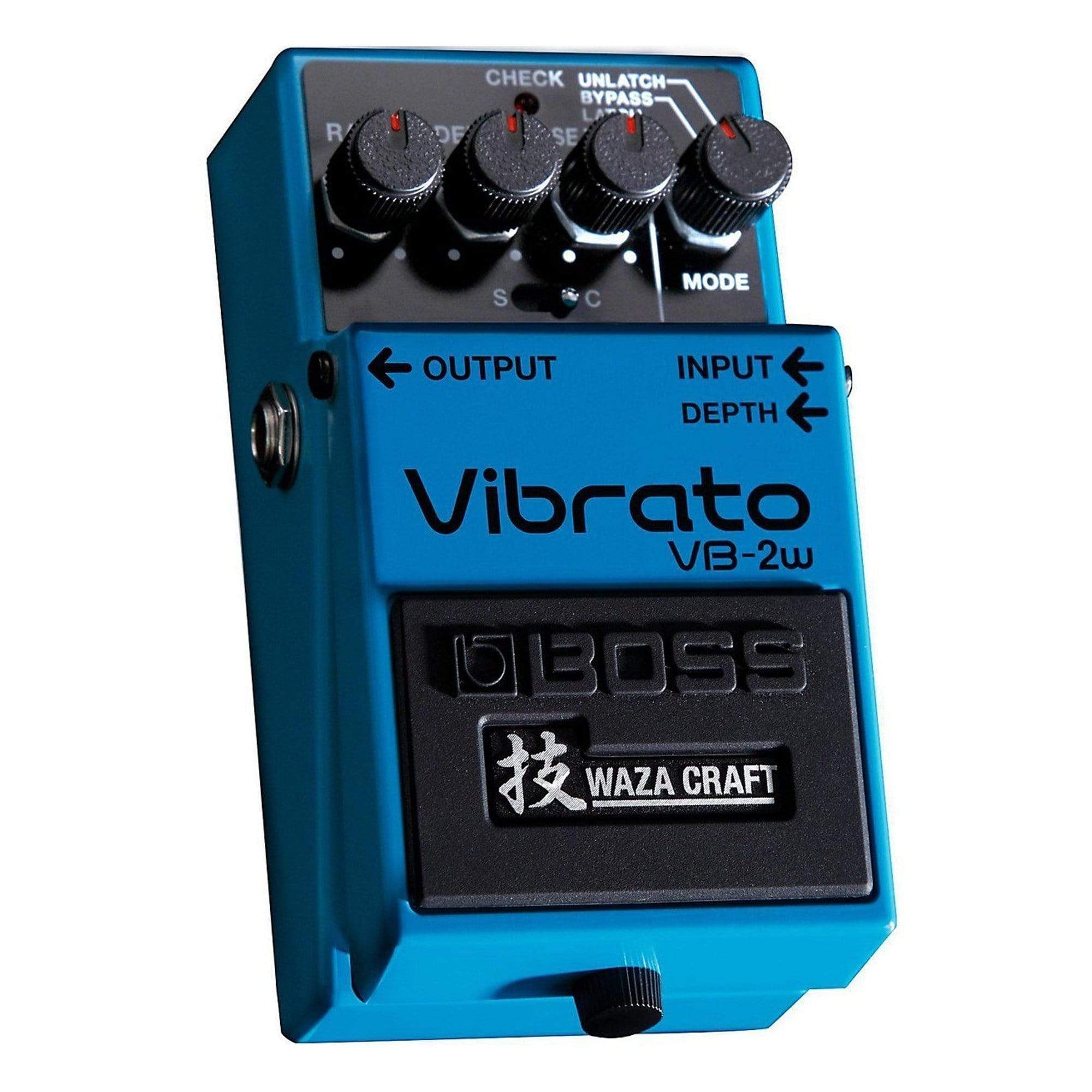 Boss VB-2 Vibrato Waza Craft Bundle w/ 2 Roland Black Series 6 inch Patch Cables Effects and Pedals / Tremolo and Vibrato