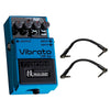 Boss VB-2 Vibrato Waza Craft Bundle w/ 2 Roland Black Series 6 inch Patch Cables Effects and Pedals / Tremolo and Vibrato
