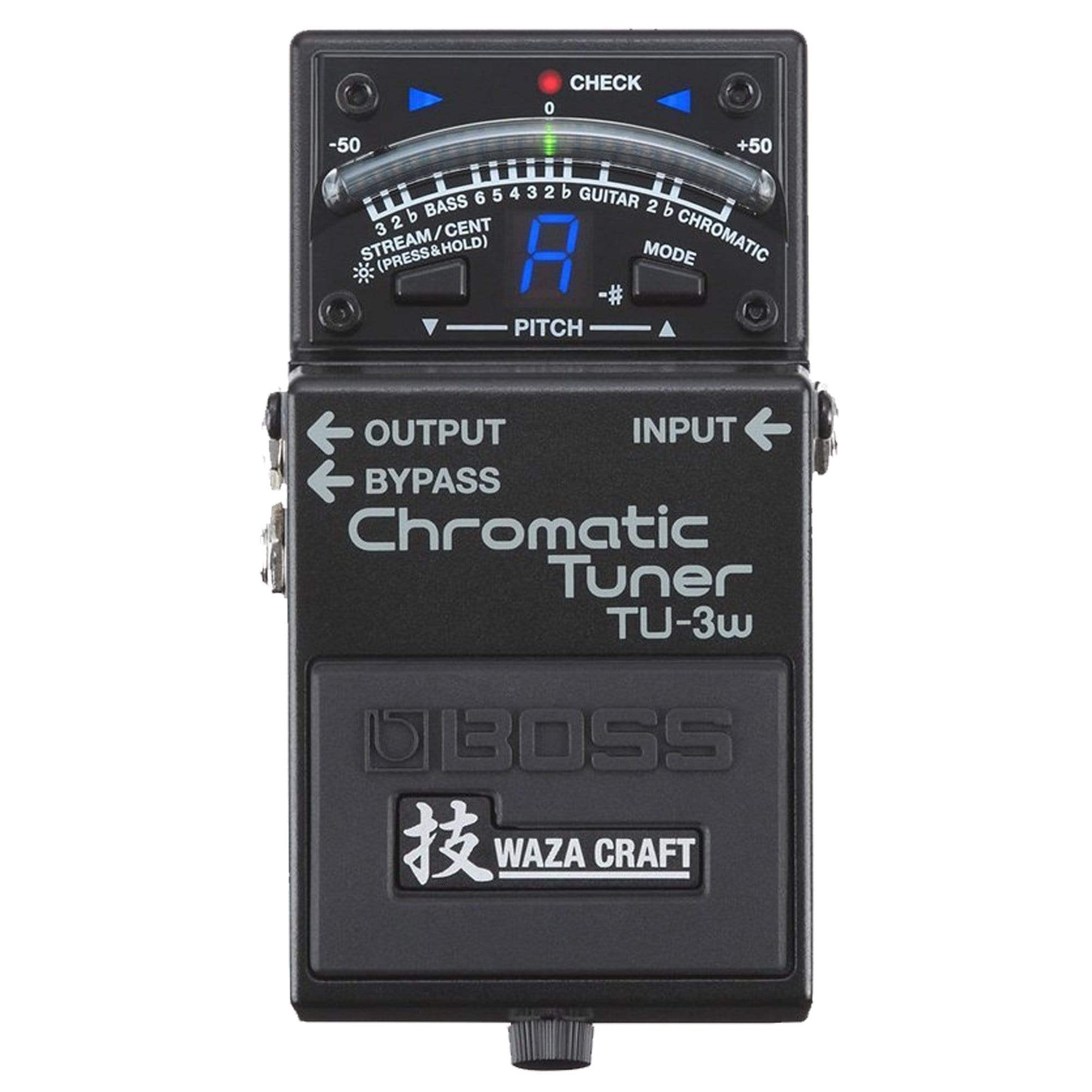 BOSS TU-3W Chromatic Tuner Bundle w/ 2 Roland Black Series 6 inch Patch Cables Effects and Pedals / Tuning Pedals