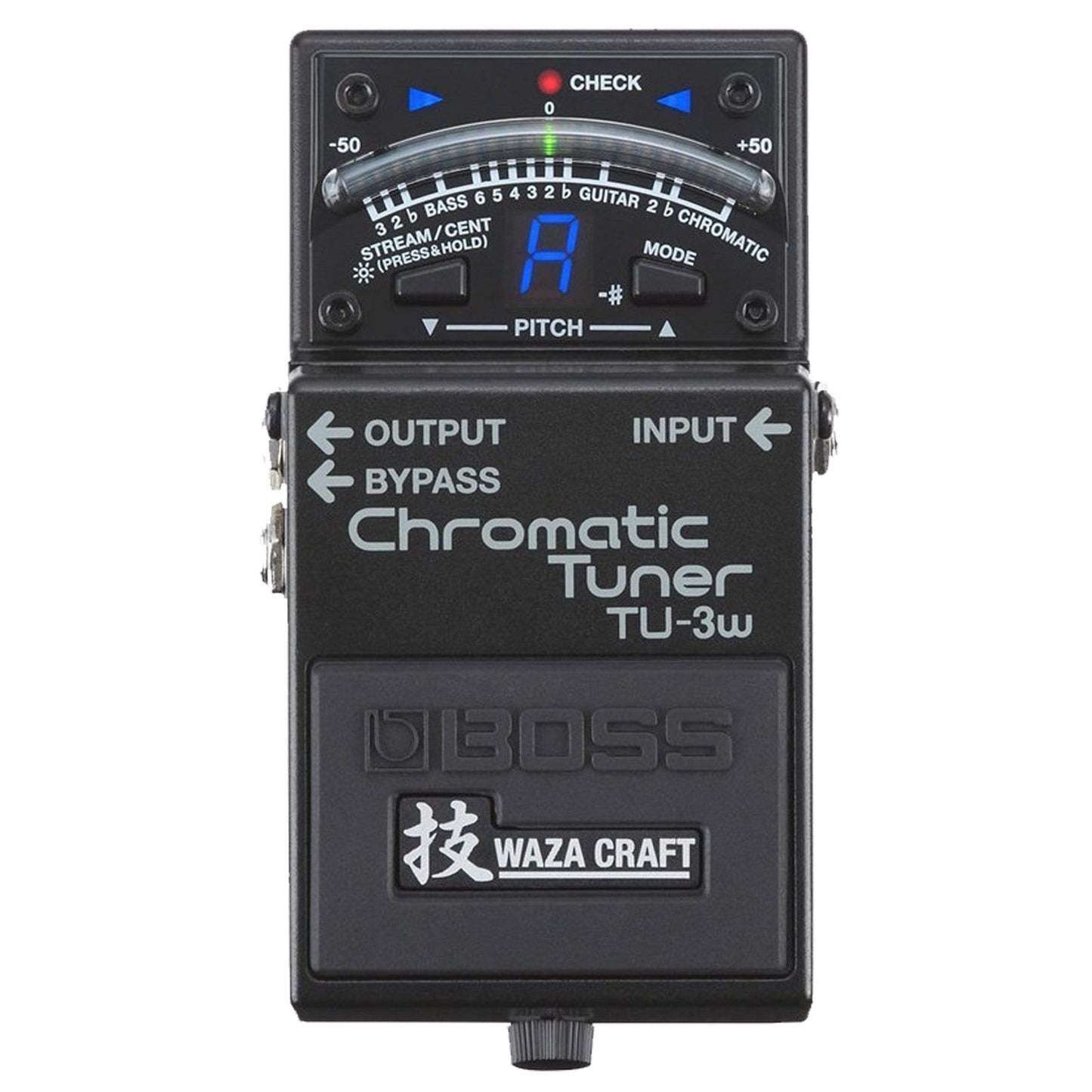 BOSS TU-3W Chromatic Tuner Bundle w/ 2 Roland Black Series 6 inch Patch Cables Effects and Pedals / Tuning Pedals