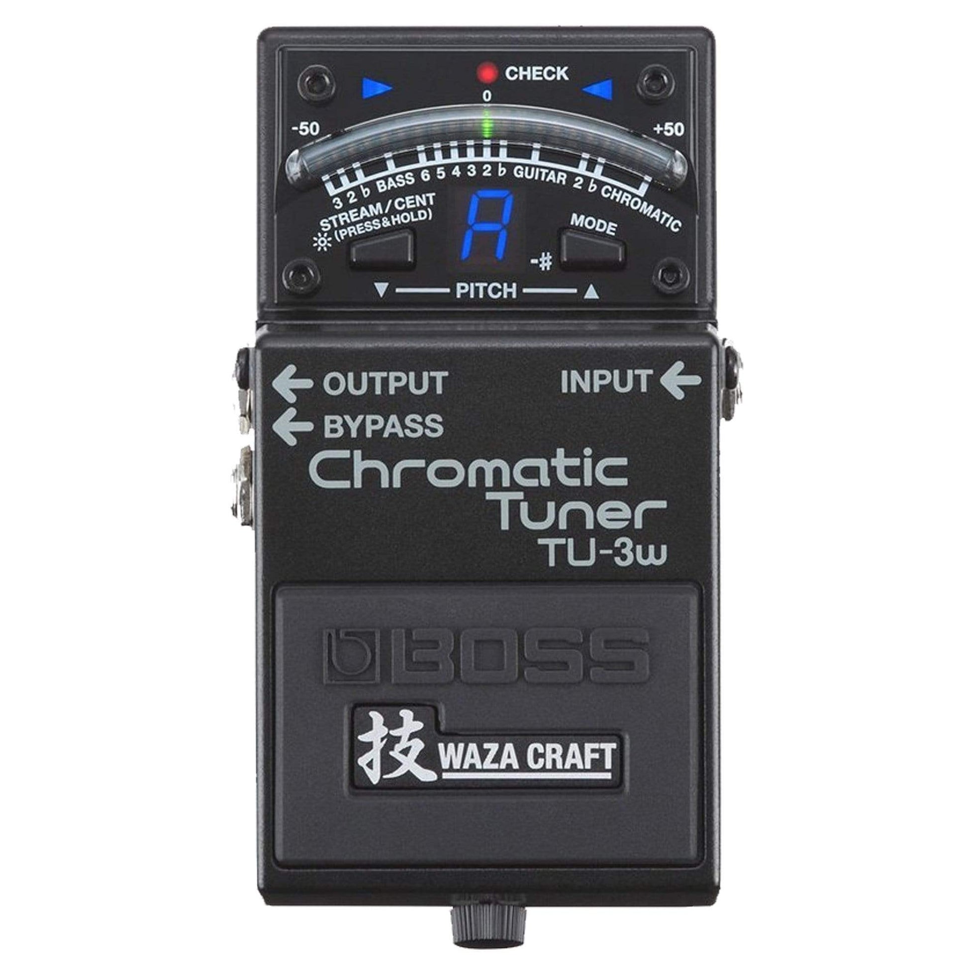 BOSS TU-3W Chromatic Tuner Bundle w/ 2 Roland Black Series 6 inch Patch Cables Effects and Pedals / Tuning Pedals