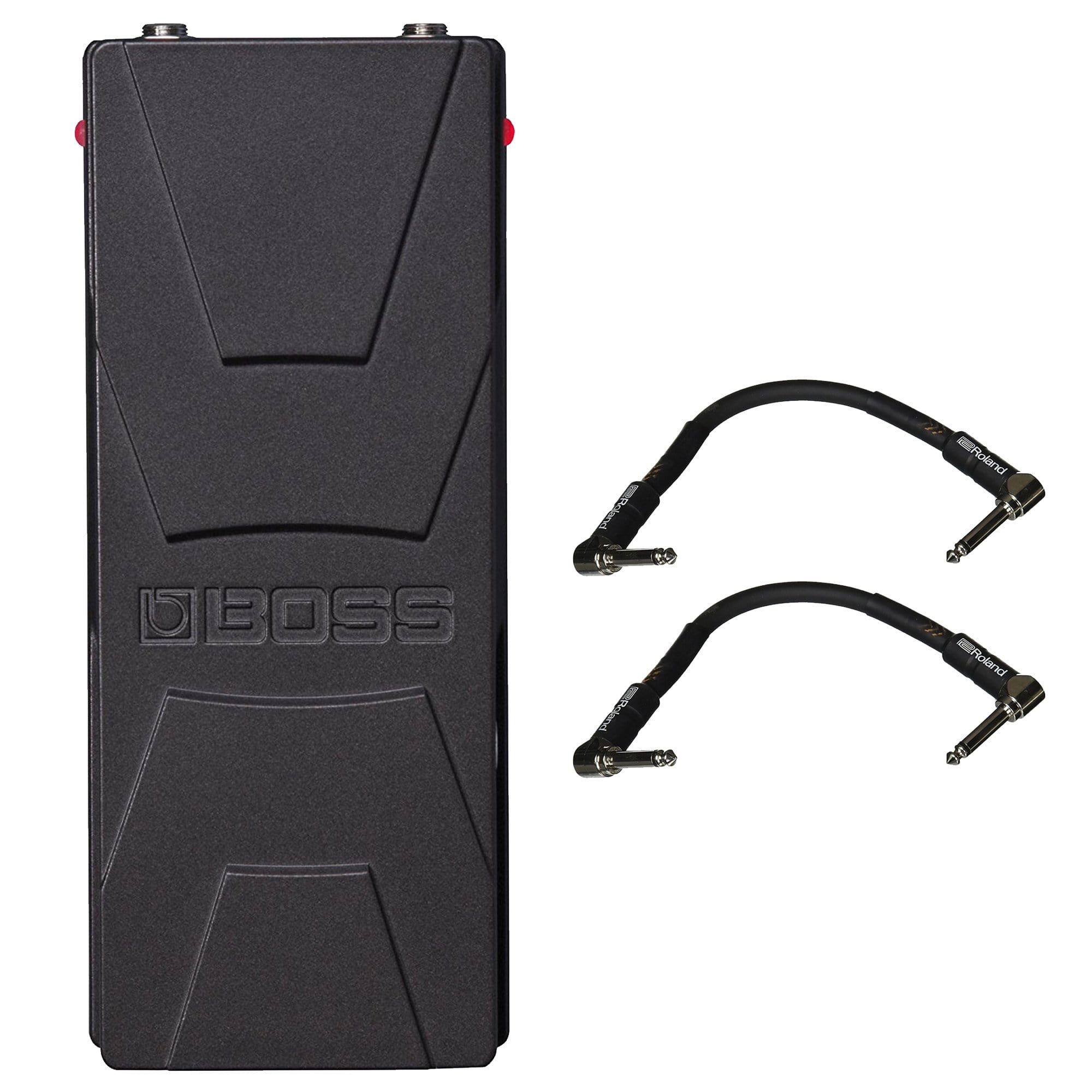 Boss PW-3 Wah Pedal Bundle w/ 2 Roland Black Series 6 inch Patch Cables Effects and Pedals / Wahs and Filters