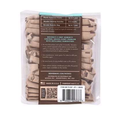 Boveda 2-Way Humidity Control Refill 20-Pack 49% RH Size 70 Accessories / Humidifiers