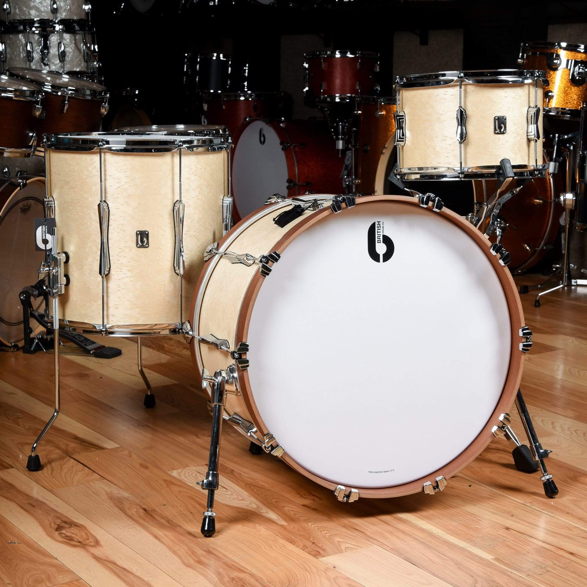 British Drum Co. 12/16/22 3pc. Lounge Series Drum Kit Wiltshire White