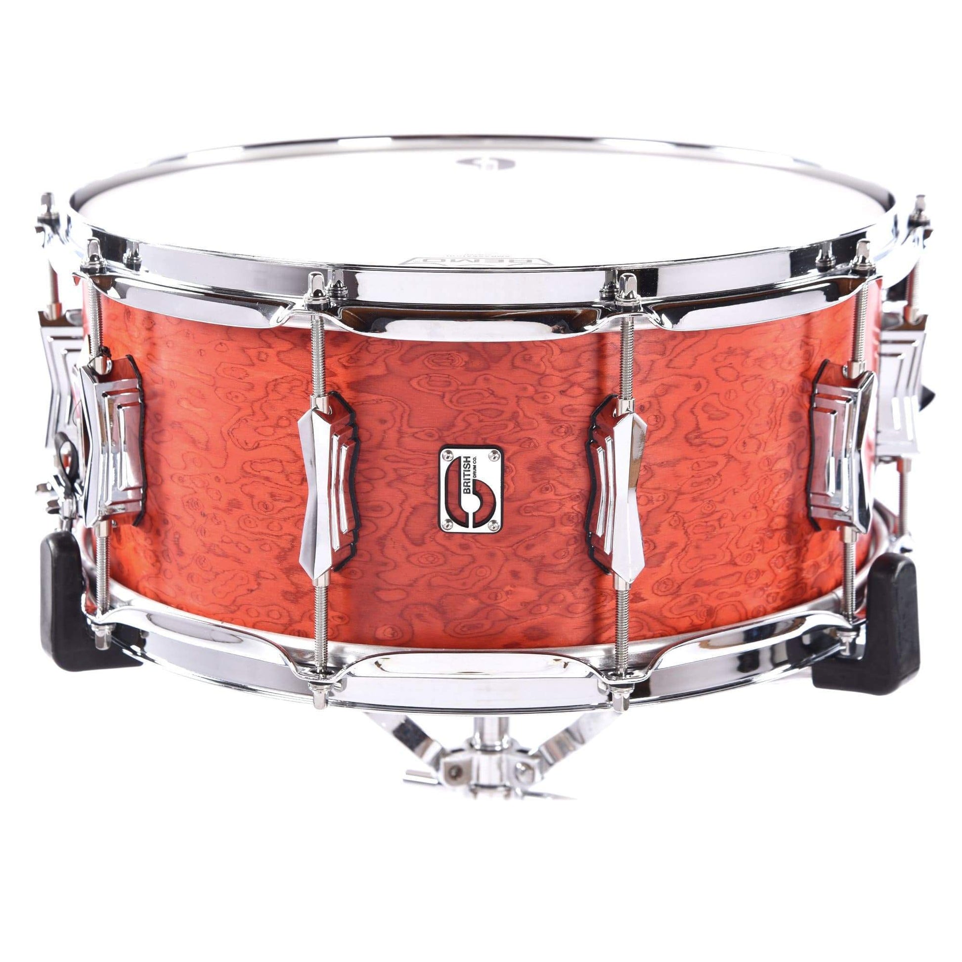 British Drum Co. 6.5x14 Legend Series Snare Drum Buckingham Scarlet Drums and Percussion / Acoustic Drums / Snare