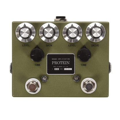 Browne Amplification The Protein Dual Overdrive Pedal Green Effects and Pedals / Overdrive and Boost