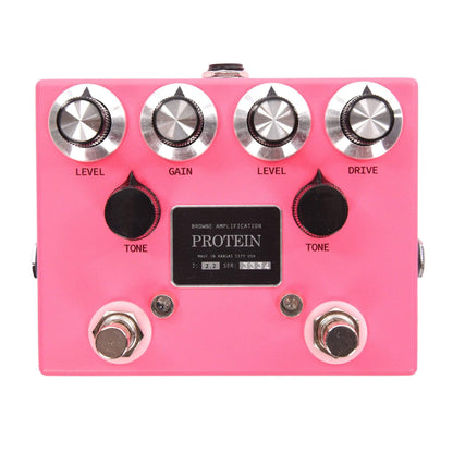 Browne Amplification The Protein Dual Overdrive Pedal Pink Effects and Pedals / Overdrive and Boost