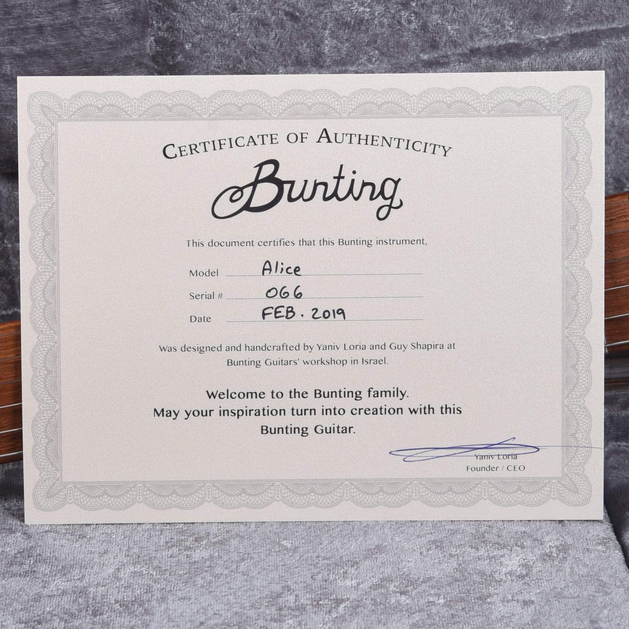 Bunting Alice Tuxedo Black w/Wolfetone T Cub & Vintage Vibe Gold Foil Electric Guitars / Solid Body