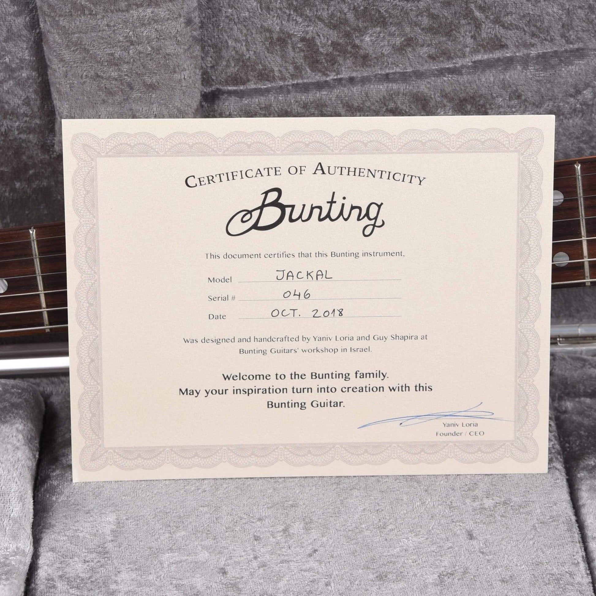 Bunting Jackal Indian Burst w/Amalfitano PAF & Wolftone Mean P90 Electric Guitars / Solid Body