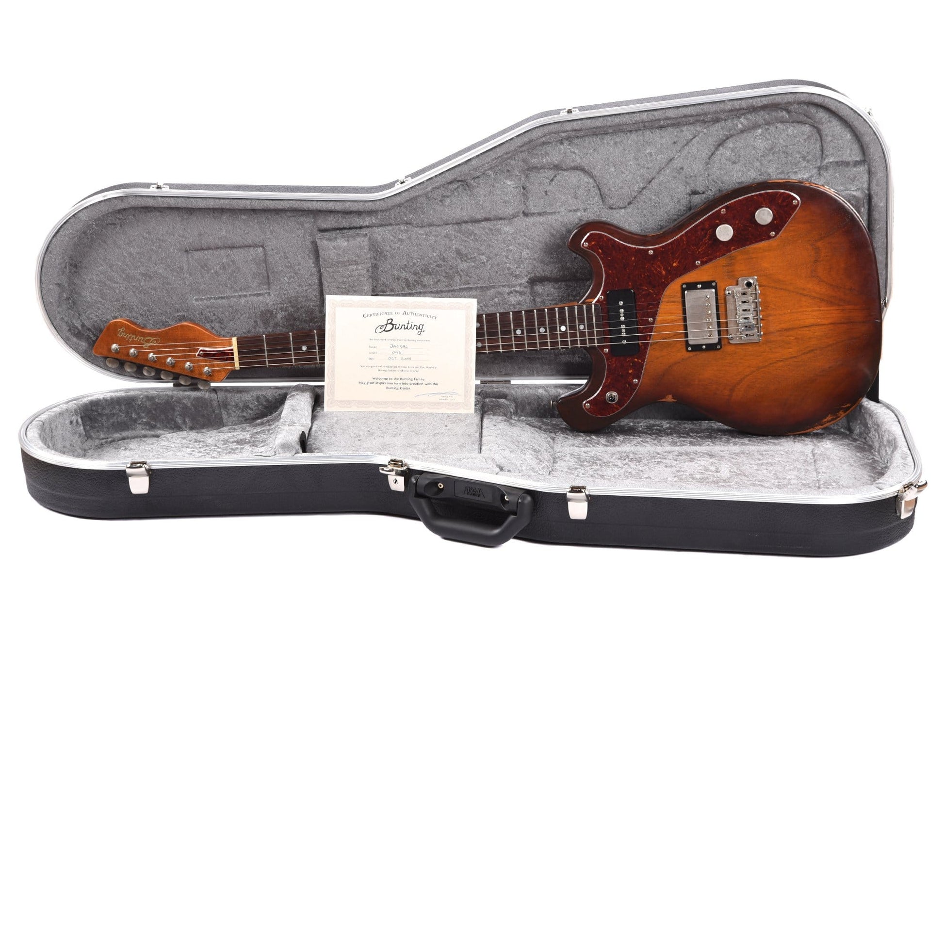 Bunting Jackal Indian Burst w/Amalfitano PAF & Wolftone Mean P90 Electric Guitars / Solid Body