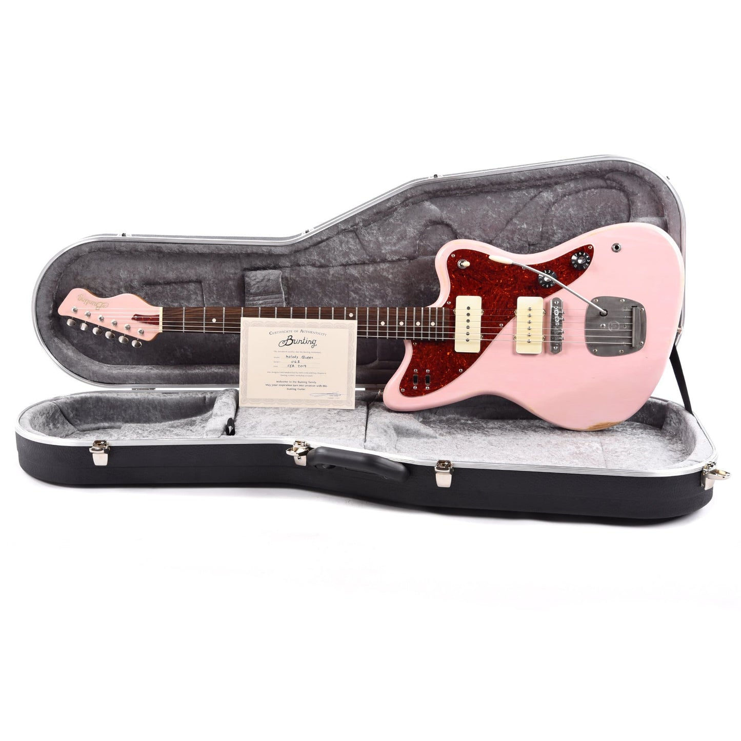 Bunting Melody Queen Bazooka Pink w/Mojo Pickups & Mastery Bridge/Vibrato Electric Guitars / Solid Body