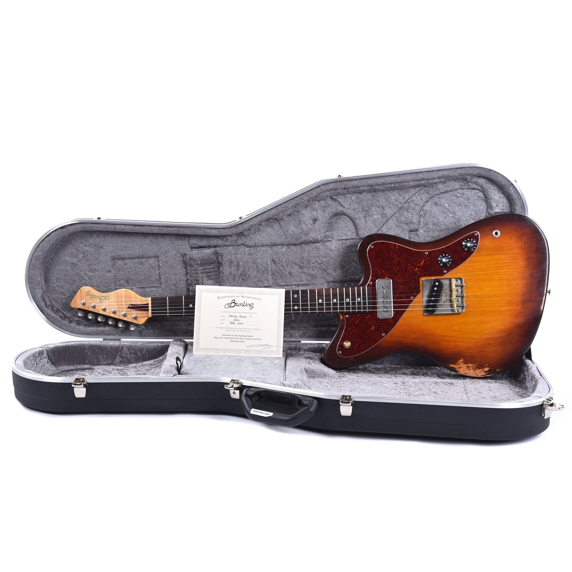 Bunting Melody Queen T Indian Burst w/Wolfetone T Cub & Mojo Rod 90 Pickups Electric Guitars / Solid Body