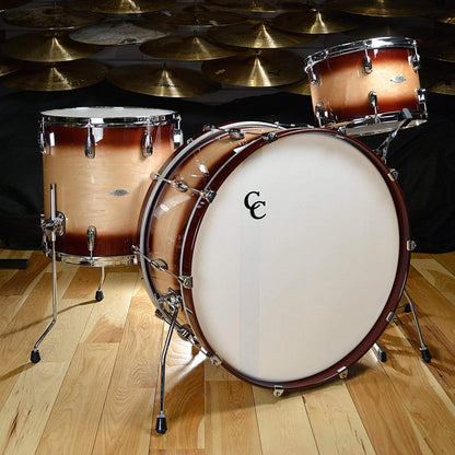 C&C Gladstone13/16/26x12 3pc. Drum Kit Brown Candy to Natural Duco w/Metal Flake Drums and Percussion / Acoustic Drums / Full Acoustic Kits