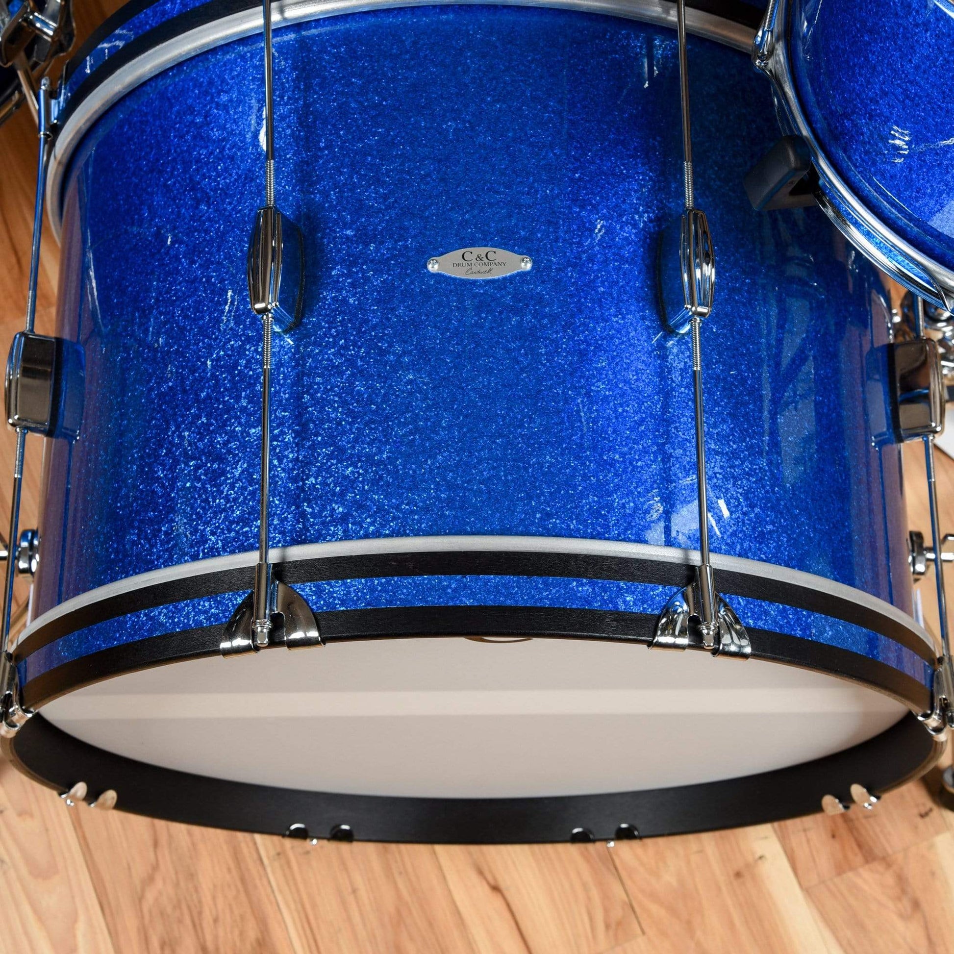 C&C Player Date 1 13/16/22 3pc. Drum Kit Blue Sparkle Drums and Percussion / Acoustic Drums / Full Acoustic Kits
