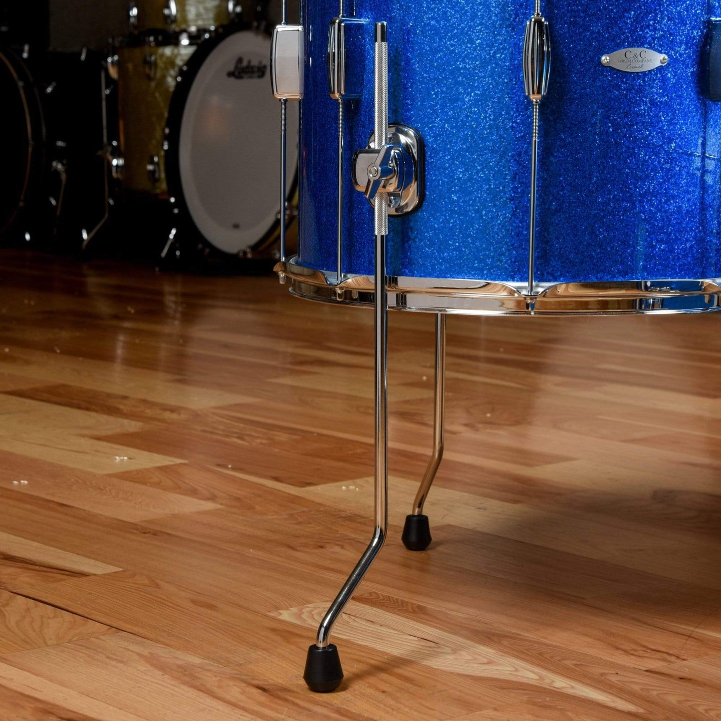 C&C Player Date 1 13/16/22 3pc. Drum Kit Blue Sparkle Drums and Percussion / Acoustic Drums / Full Acoustic Kits