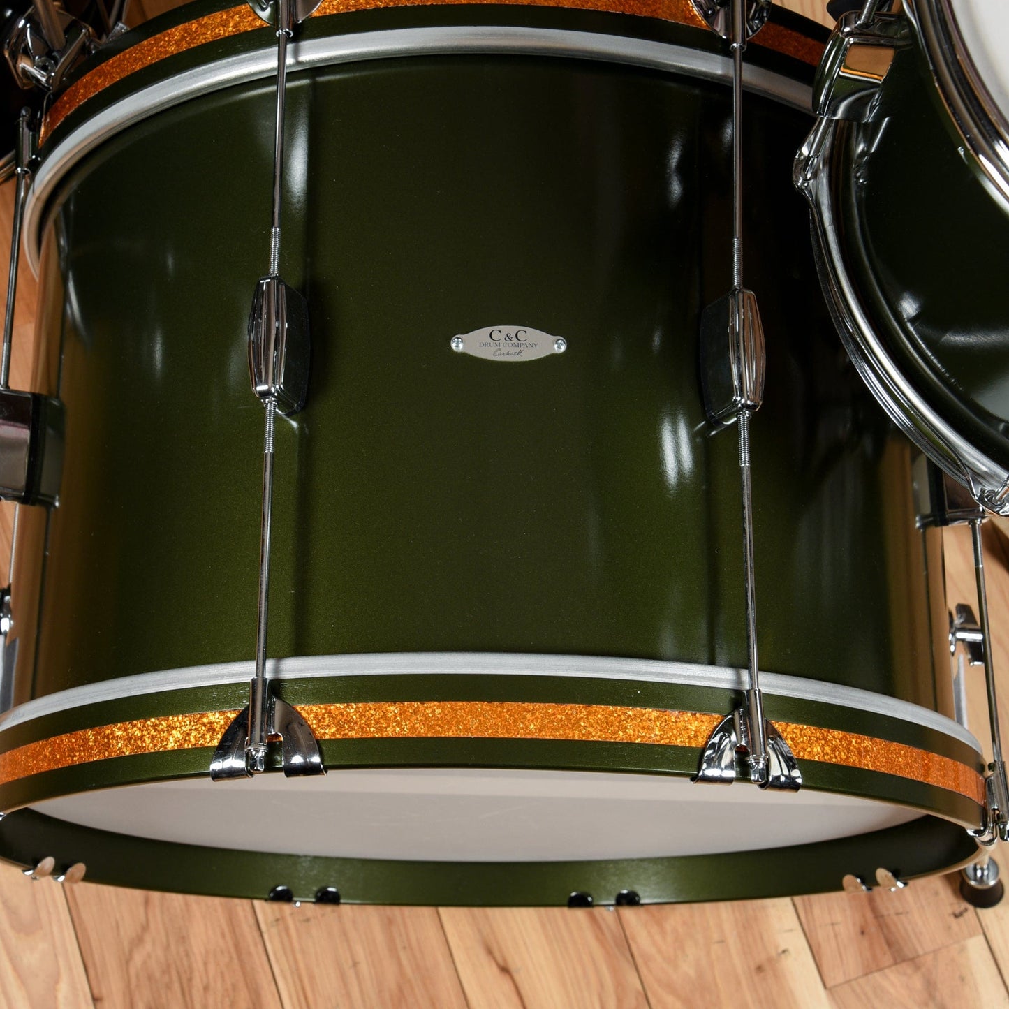 C&C Player Date 1 13/16/22 3pc. Drum Kit Dark Olive Vintage Gloss Drums and Percussion / Acoustic Drums / Full Acoustic Kits