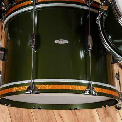 C&C Player Date 1 13/16/22 3pc. Drum Kit Dark Olive Vintage Gloss Drums and Percussion / Acoustic Drums / Full Acoustic Kits