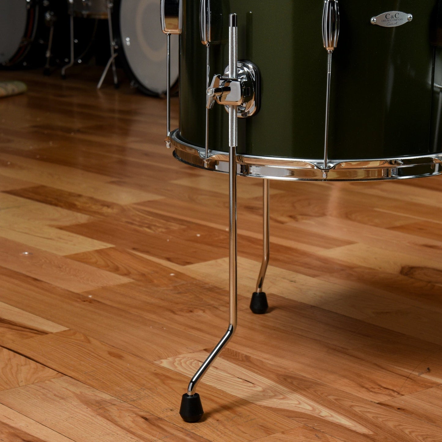 C&C Player Date 1 13/16/22 3pc. Drum Kit Dark Olive Vintage Gloss Drums and Percussion / Acoustic Drums / Full Acoustic Kits