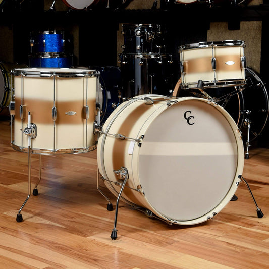 C&C Player Date 1 13/16/22 3pc. Drum Kit Egg Nog/Gold Duco Satin Drums and Percussion / Acoustic Drums / Full Acoustic Kits