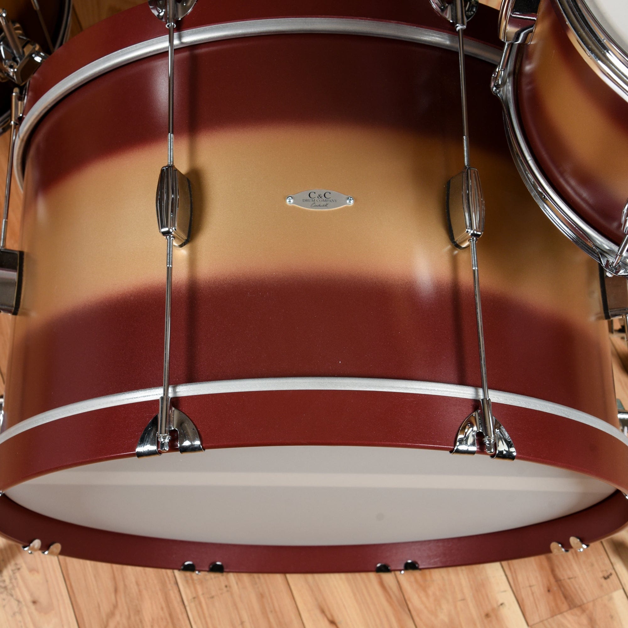 C&C Player Date 1 13/16/24 3pc. Drum Kit Ox Red/Gold Duco Vintage Gloss Drums and Percussion / Acoustic Drums / Full Acoustic Kits