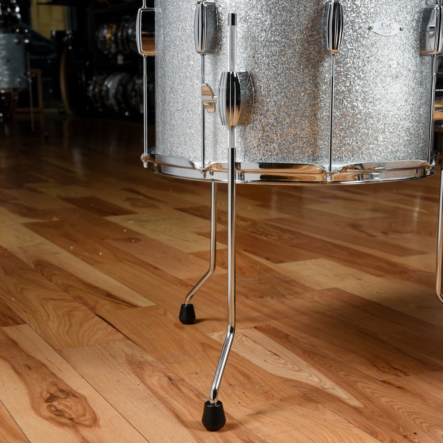 C&C Player Date 1 13/16/24 3pc. Drum Kit Silver Sparkle Drums and Percussion / Acoustic Drums / Full Acoustic Kits