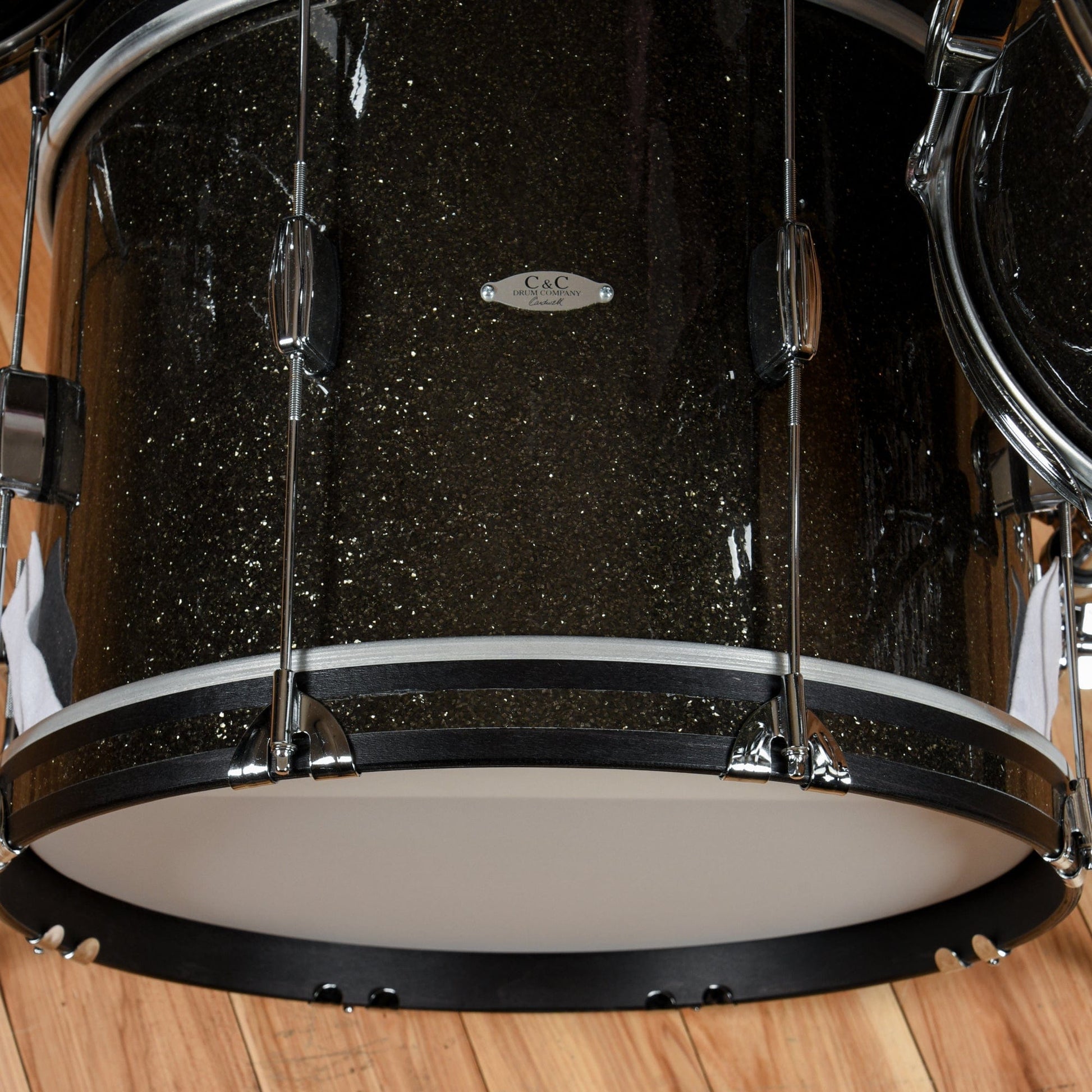 C&C Player Date 2 12/14/20 3pc. Drum Kit Grey Glitter Drums and Percussion / Acoustic Drums / Full Acoustic Kits