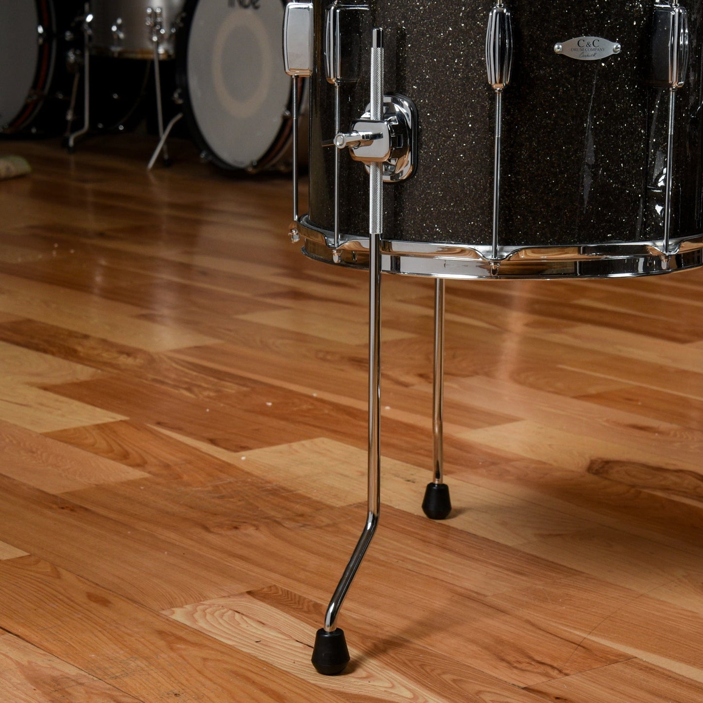 C&C Player Date 2 12/14/20 3pc. Drum Kit Grey Glitter Drums and Percussion / Acoustic Drums / Full Acoustic Kits