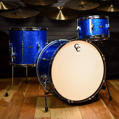C&C Player Date 2 13/16/22 3pc. Drum Kit Blue Sparkle Drums and Percussion / Acoustic Drums / Full Acoustic Kits