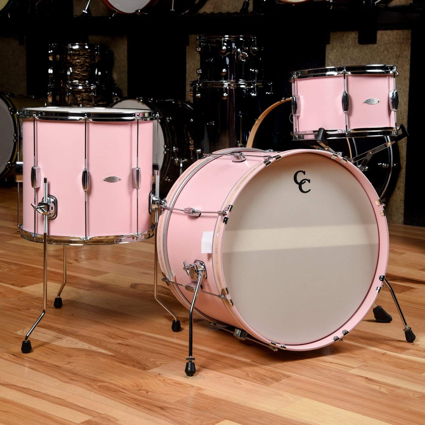 C&C Player Date 2 13/16/22 3pc. Drum Kit Shell Pink Satin Drums and Percussion / Acoustic Drums / Full Acoustic Kits