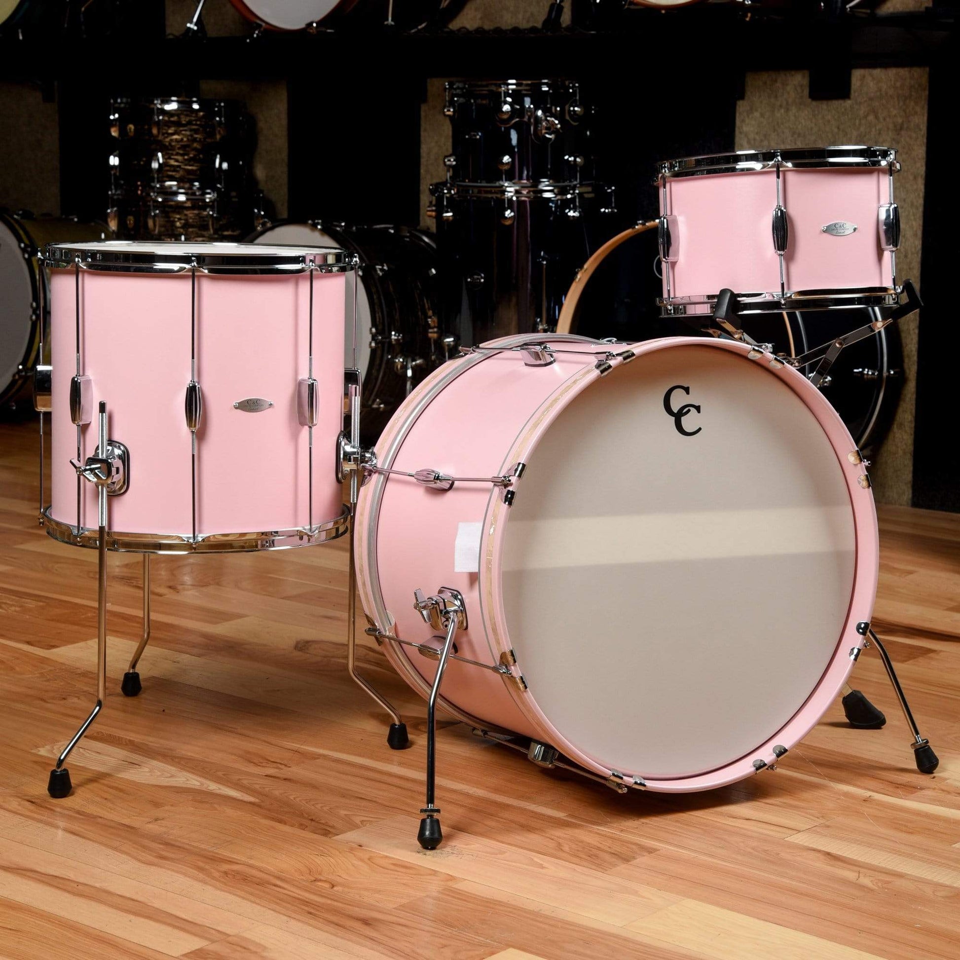 C&C Player Date 2 13/16/22 3pc. Drum Kit Shell Pink Satin Drums and Percussion / Acoustic Drums / Full Acoustic Kits