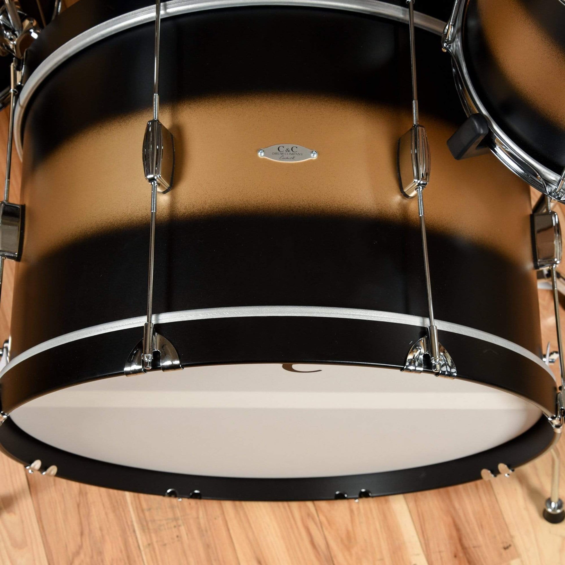C&C Player Date 2 13/16/24 3pc. Drum Kit Black/Gold Duco Satin Drums and Percussion / Acoustic Drums / Full Acoustic Kits