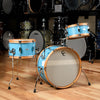 C&C Super Flyer 12/14/20 3pc. Drum Kit Tweedy Blue Satin w/Aged Maple Hoops Drums and Percussion / Acoustic Drums / Full Acoustic Kits