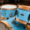 C&C Super Flyer 12/14/20 3pc. Drum Kit Tweedy Blue Satin w/Aged Maple Hoops Drums and Percussion / Acoustic Drums / Full Acoustic Kits
