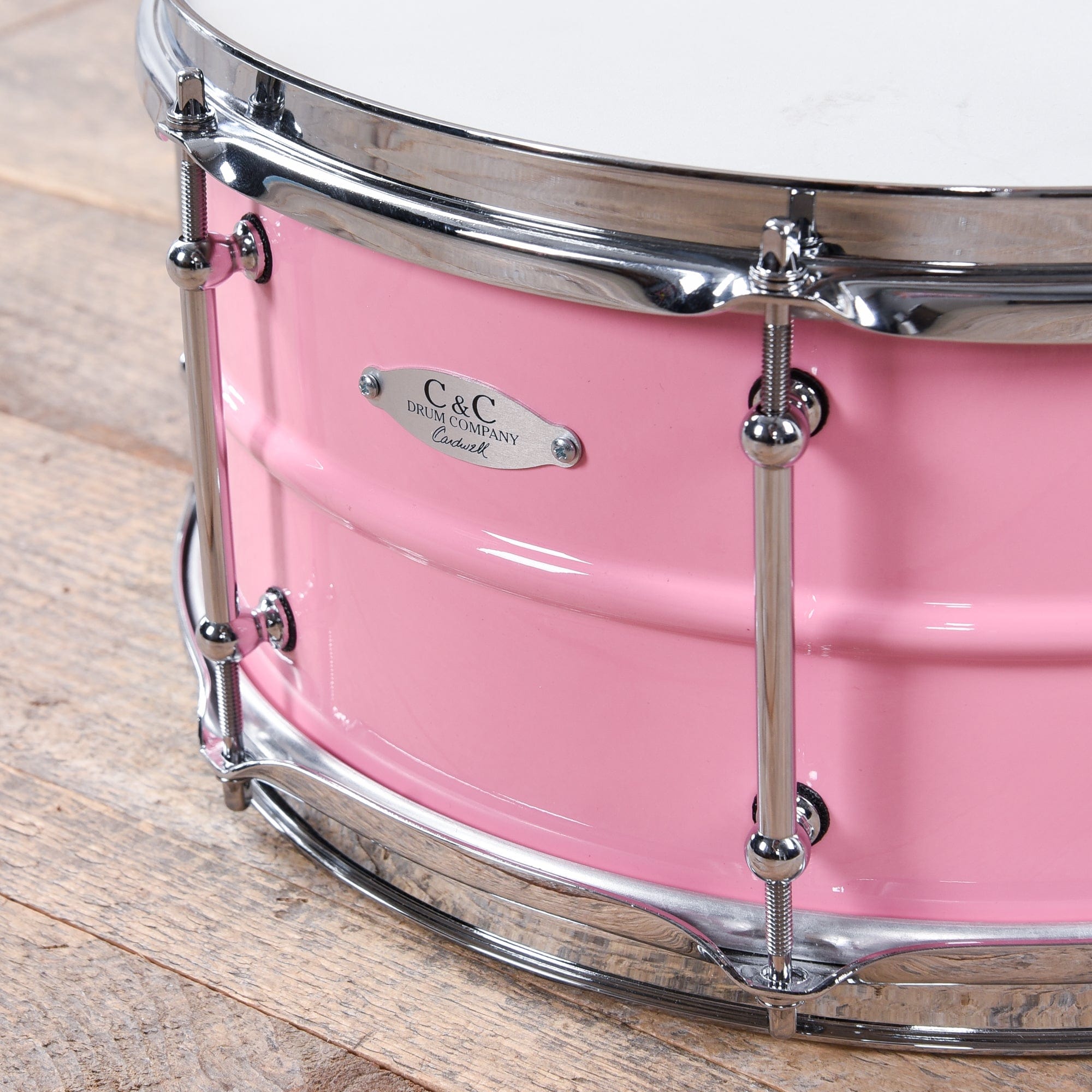 C&C 6.5x14 Aluminum Snare Drum Shell Pink Hi-Gloss – Chicago Music Exchange