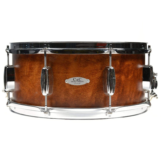 C&C 6.5x14 Maple/Gum Snare Drum Brown Mahogany Satin Stain Drums and Percussion / Acoustic Drums / Snare