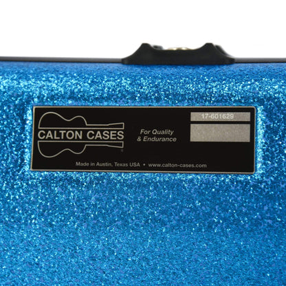 Calton Jazz Bass Case Blue Sparkle w/Gold Interior Accessories / Cases and Gig Bags / Bass Cases