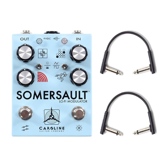 Caroline Somersault Chorus Vibrato w/RockBoard Flat Patch Cables Bundle Effects and Pedals / Chorus and Vibrato