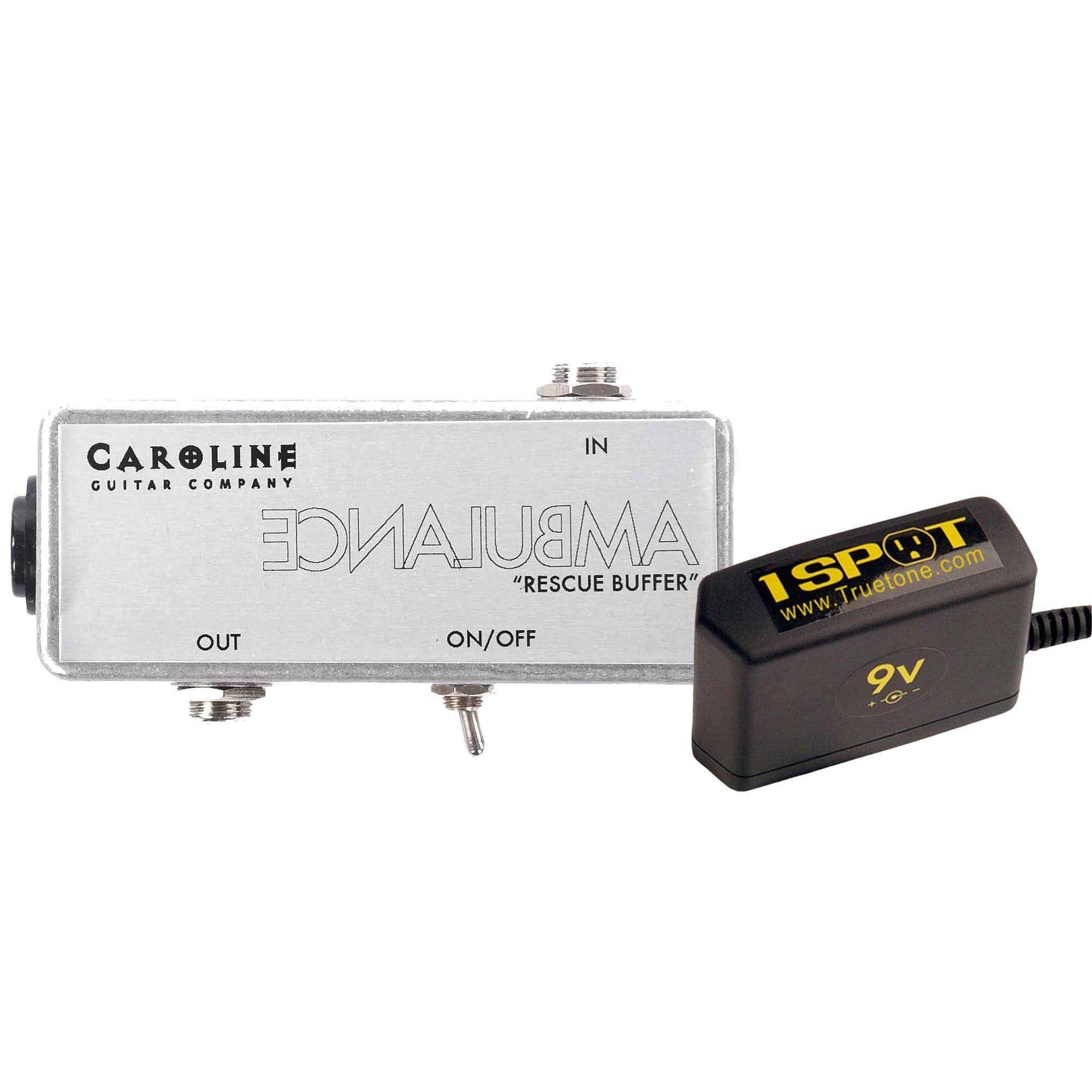 Caroline Ambulance Rescue Buffer Bundle w/ Truetone 1 Spot Space Saving 9v Adapter Effects and Pedals / Controllers, Volume and Expression