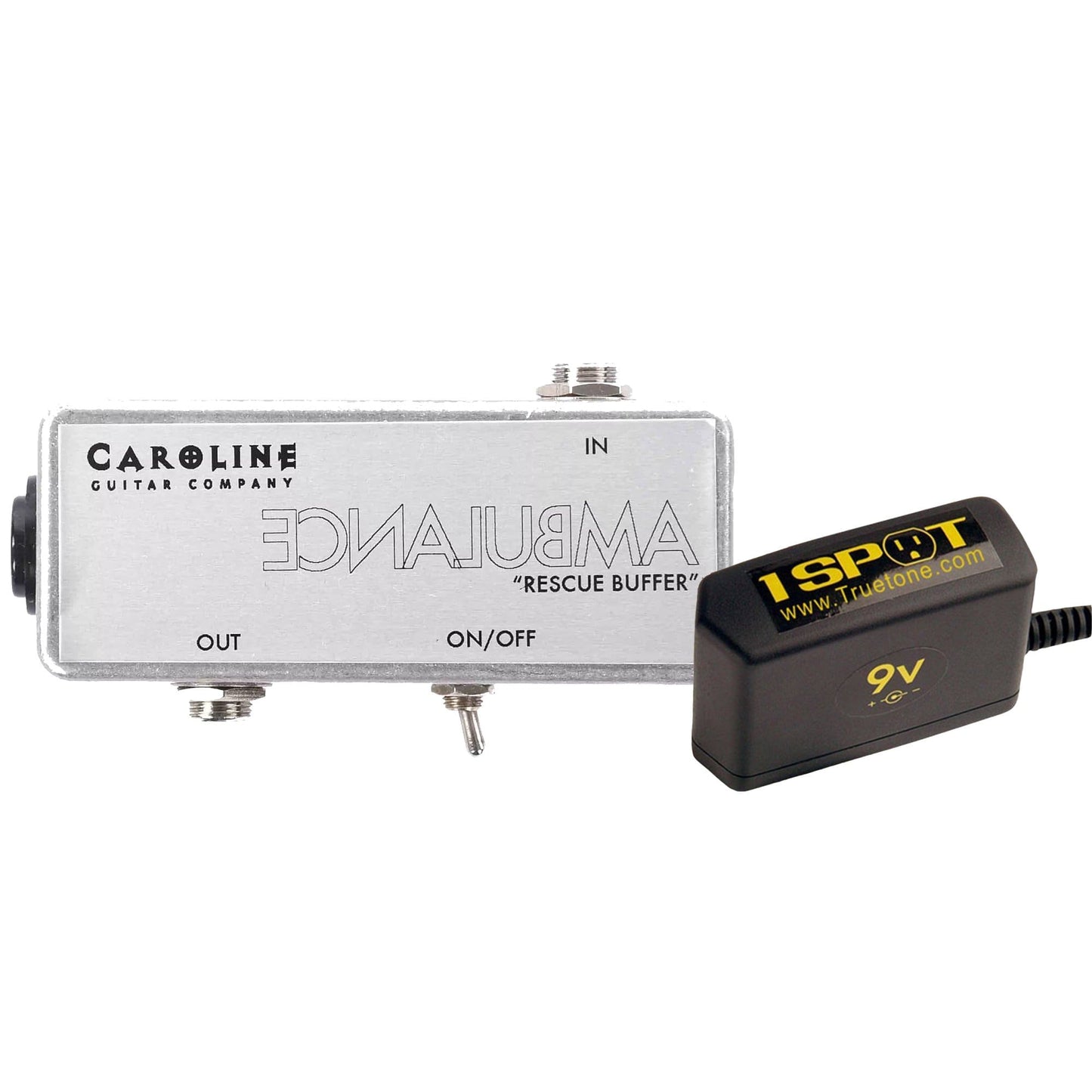 Caroline Ambulance Rescue Buffer Bundle w/ Truetone 1 Spot Space Saving 9v Adapter Effects and Pedals / Controllers, Volume and Expression