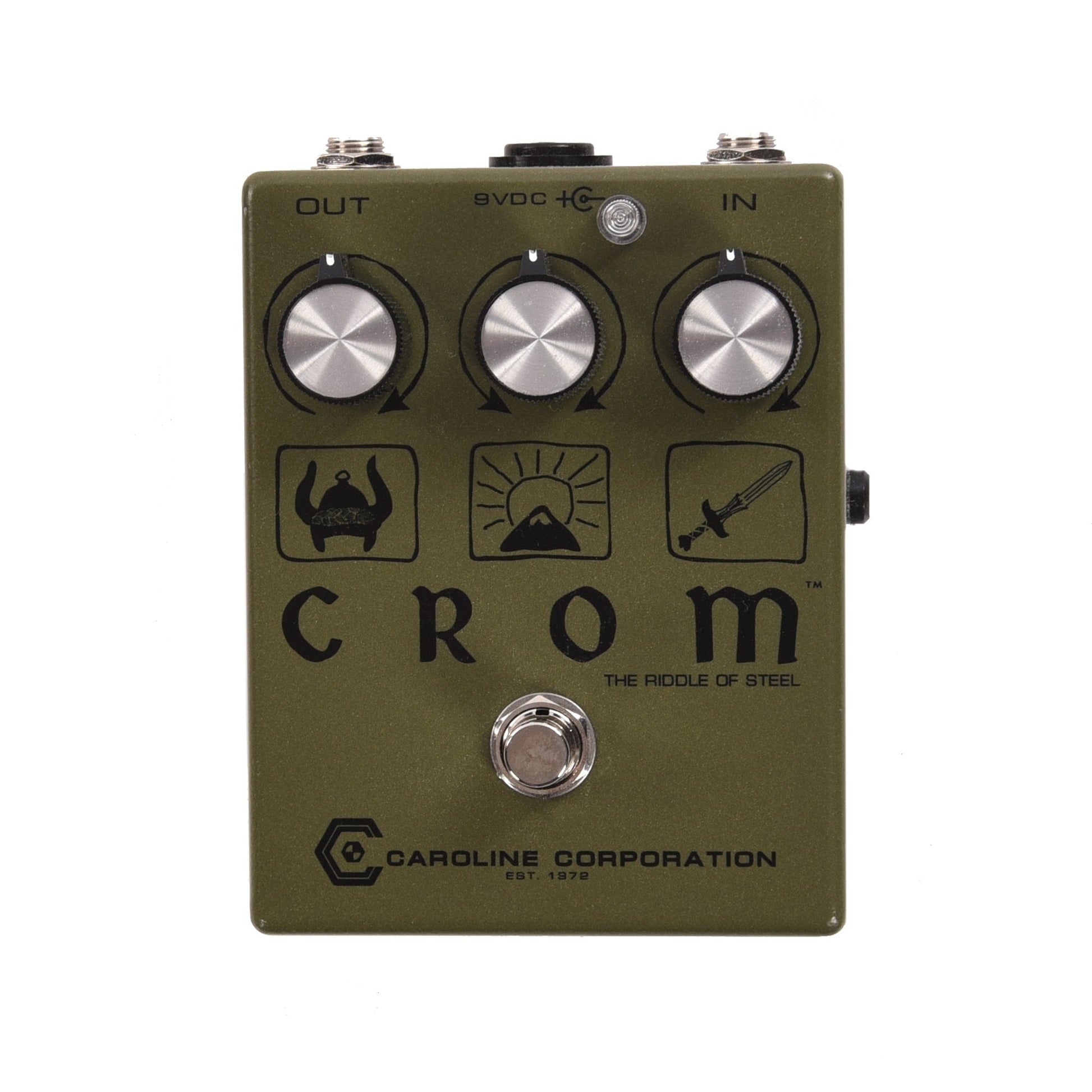 rom pedal Caroline CROM Fuzzstortion Pedal Army Green